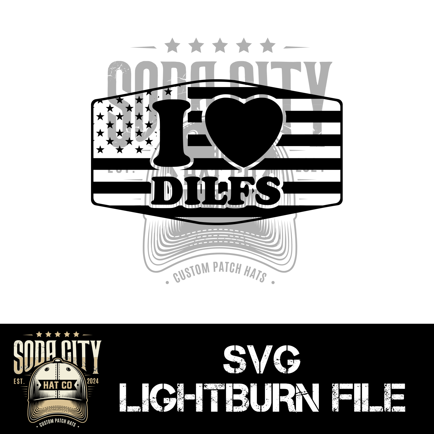 I Love DILFS American Flag SVG