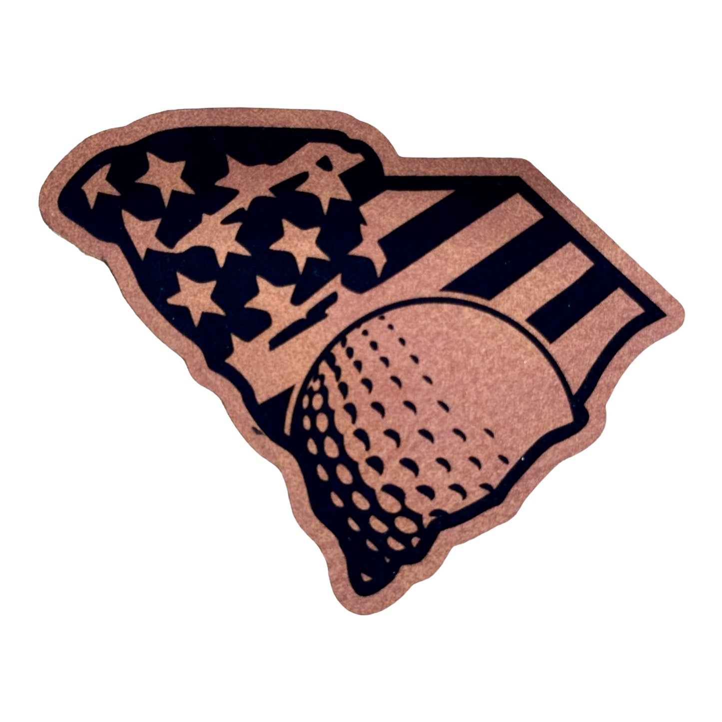 SC American Flag Golf Acrylic Patch