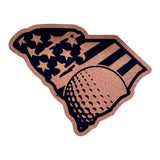 SC American Flag Golf leatherette Patch