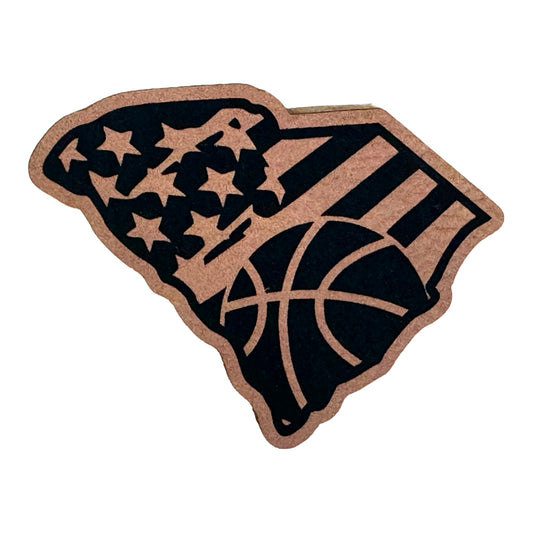 SC American Flag Basketball Acrylic Patch