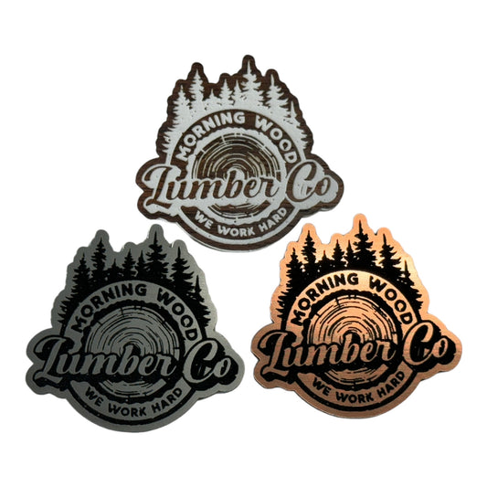 Morning Wood Lumber Co leatherette Patch