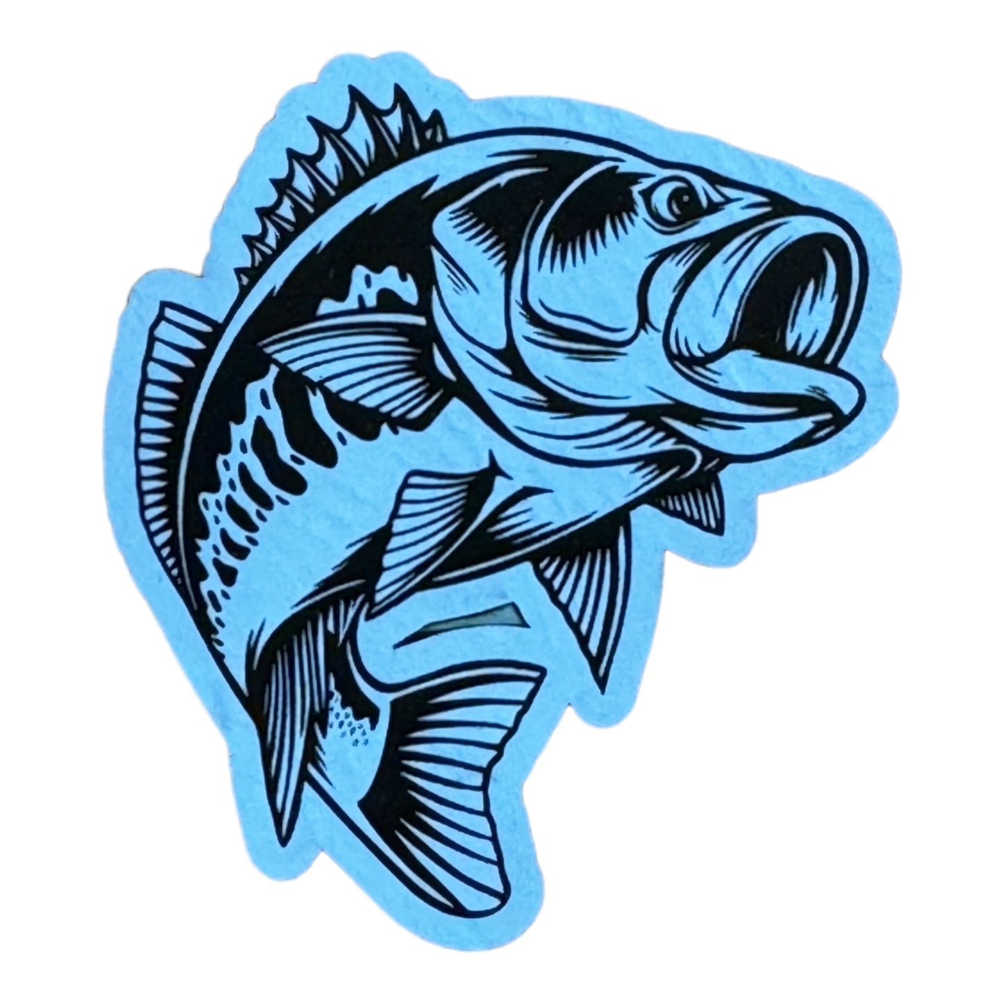 Bass Fish Leatherette Patch